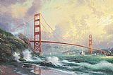 Thomas Kinkade Golden Gate Bridge San Francisco painting